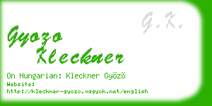 gyozo kleckner business card